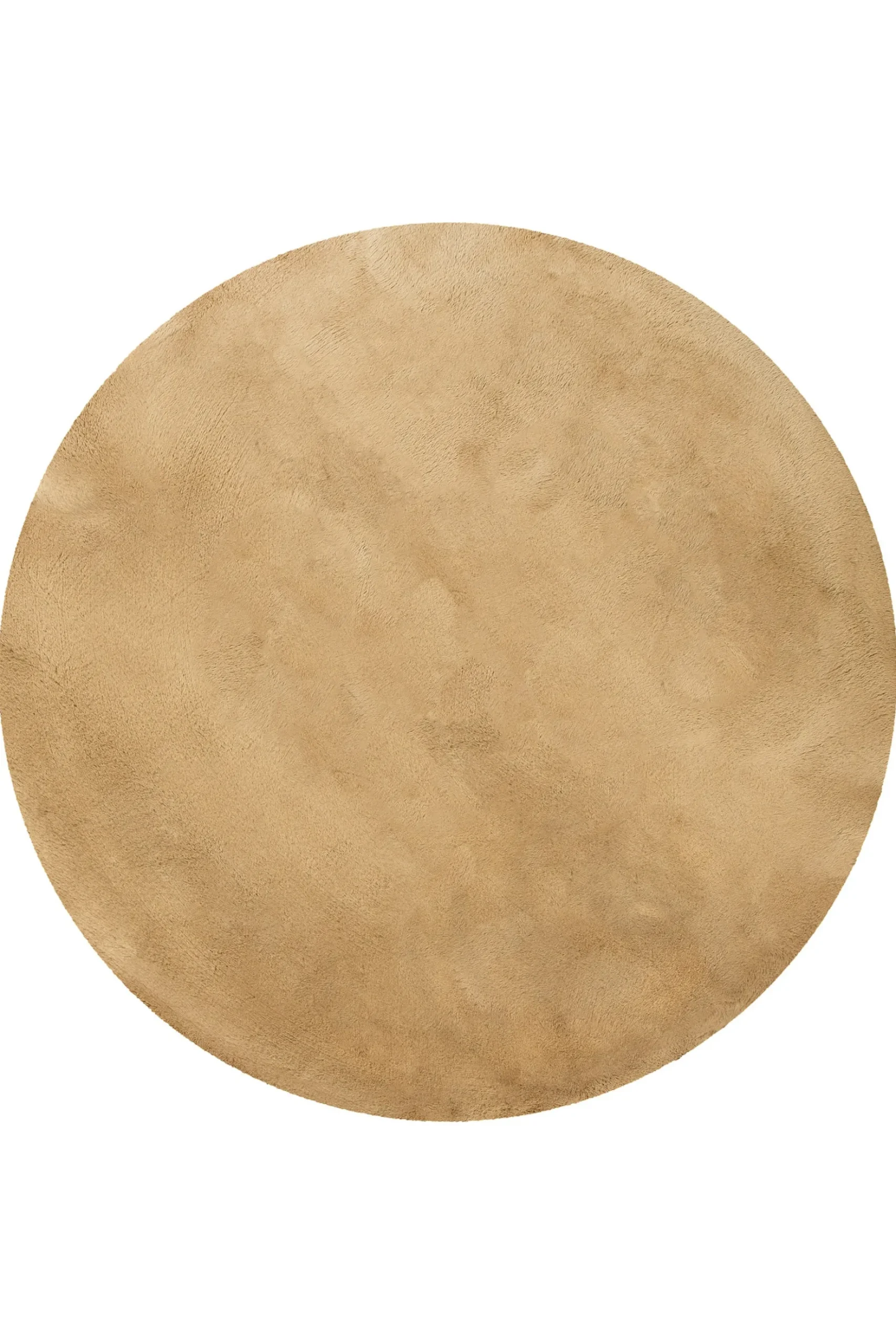 Kunstfell Teppich Rund Sand flauschig und weich "Anna" WECONhome Basics