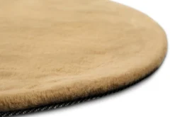 Kunstfell Teppich Rund Sand flauschig und weich