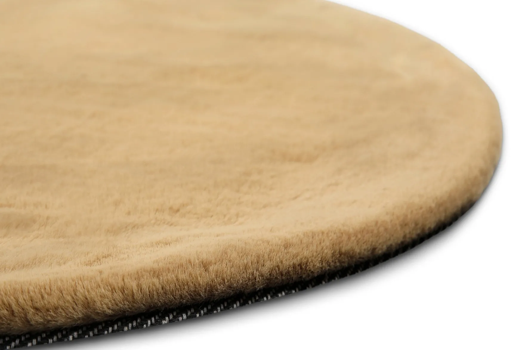 Kunstfell Teppich Rund Sand flauschig und weich "Anna" WECONhome Basics