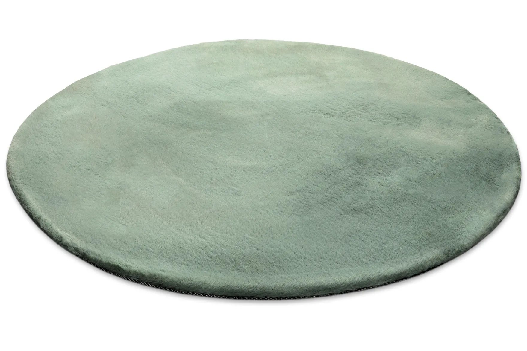 Kunstfell Teppich Rund Türkis flauschig und weich "Anna" WECONhome Basics