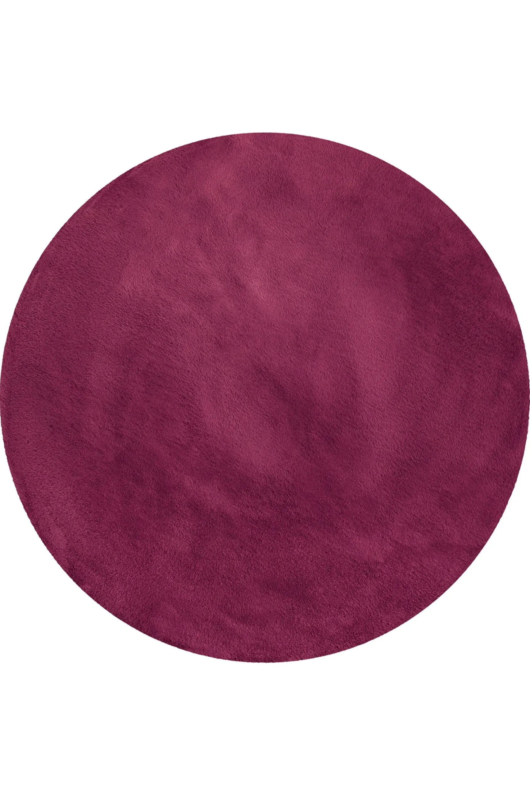 Kunstfell Teppich Rund Violett flauschig und weich "Anna" WECONhome Basics