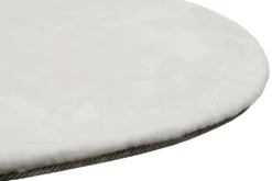Kunstfell Teppich Rund Weiß flauschig und weich "Anna" WECONhome Basics