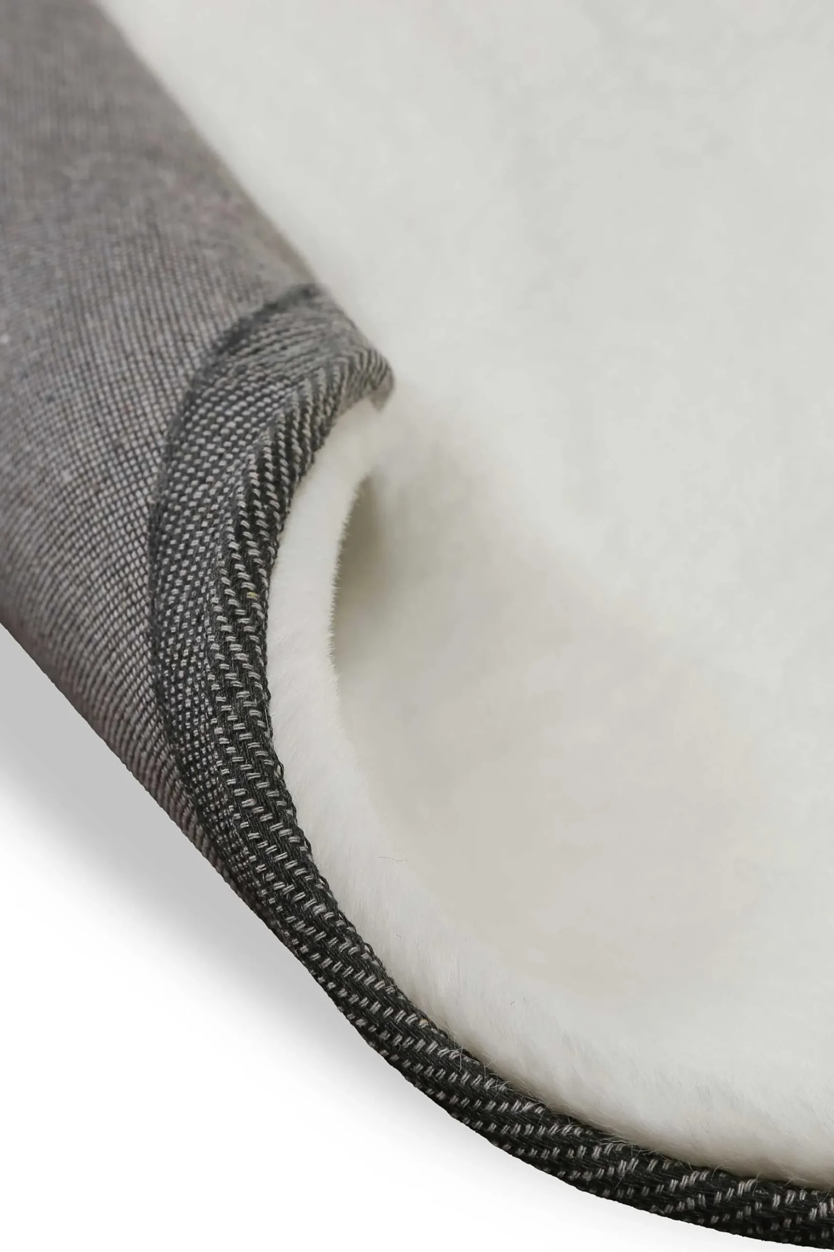 Kunstfell Teppich Rund Weiß flauschig und weich "Anna" WECONhome Basics