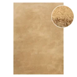Kunstfell Teppich Sand flauschig und weich 