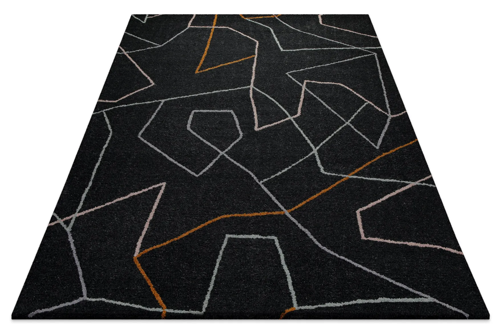 Kurzflorteppich Anthrazit aus Schurwolle "Nox" WECONhome