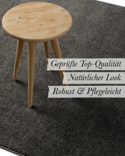 Kurzflorteppich Anthrazit grau "Freja" WECONhome Basics