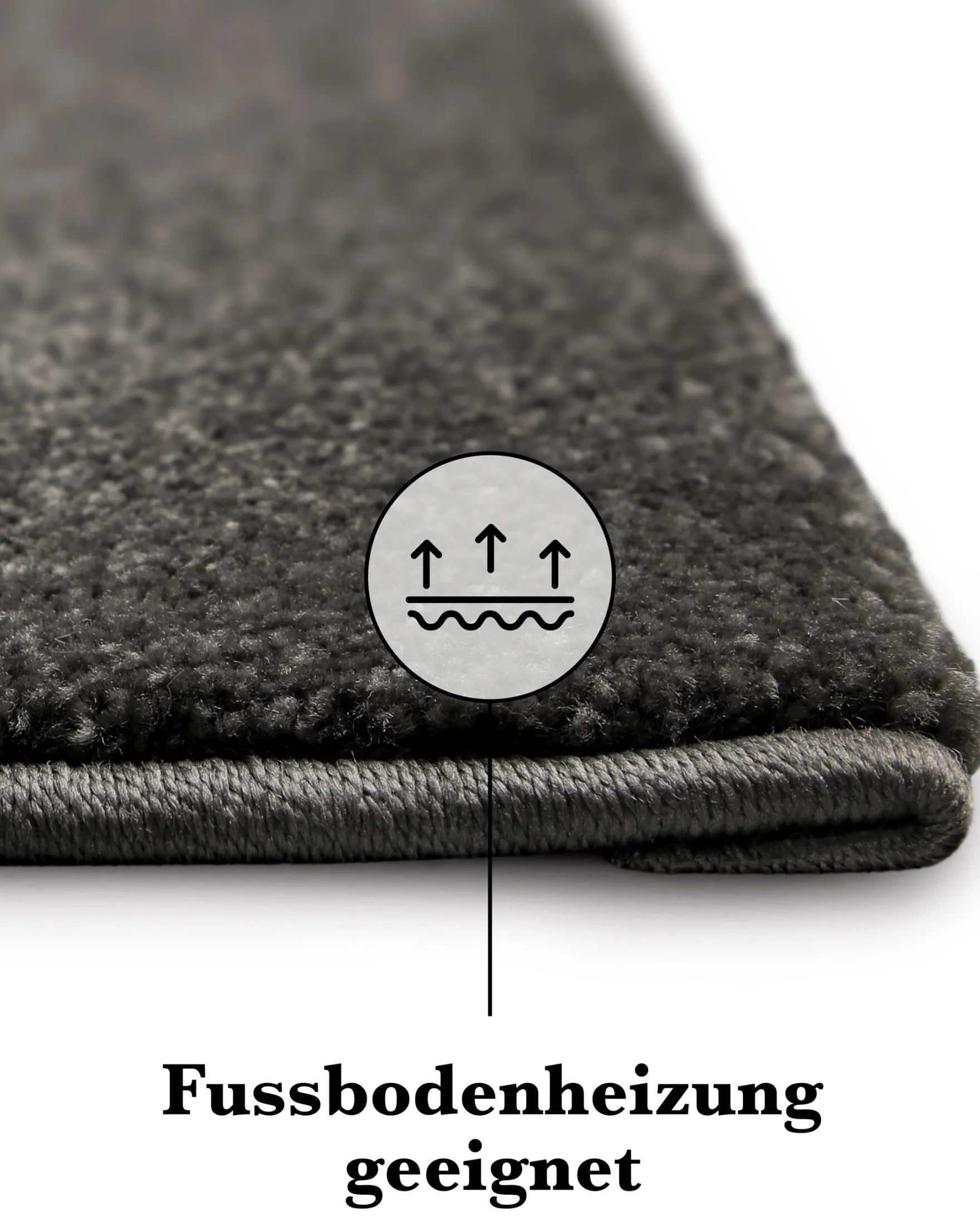 Kurzflorteppich Anthrazit grau "Freja" WECONhome Basics