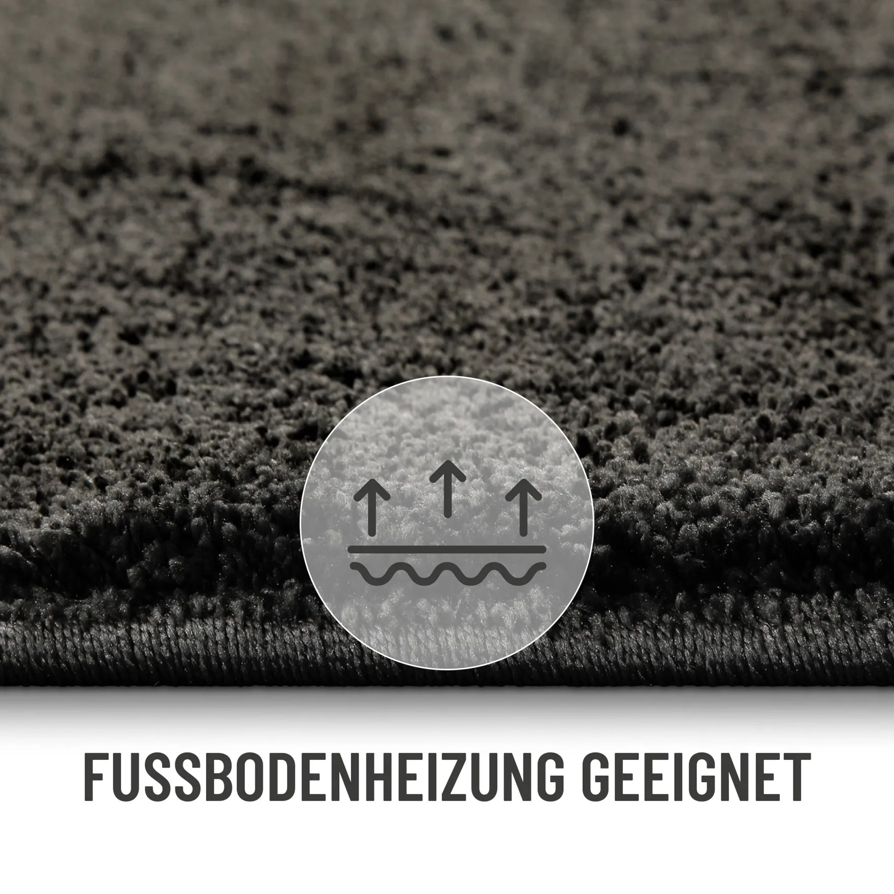 Kurzflorteppich Anthrazit "Nova" WECONhome Basics