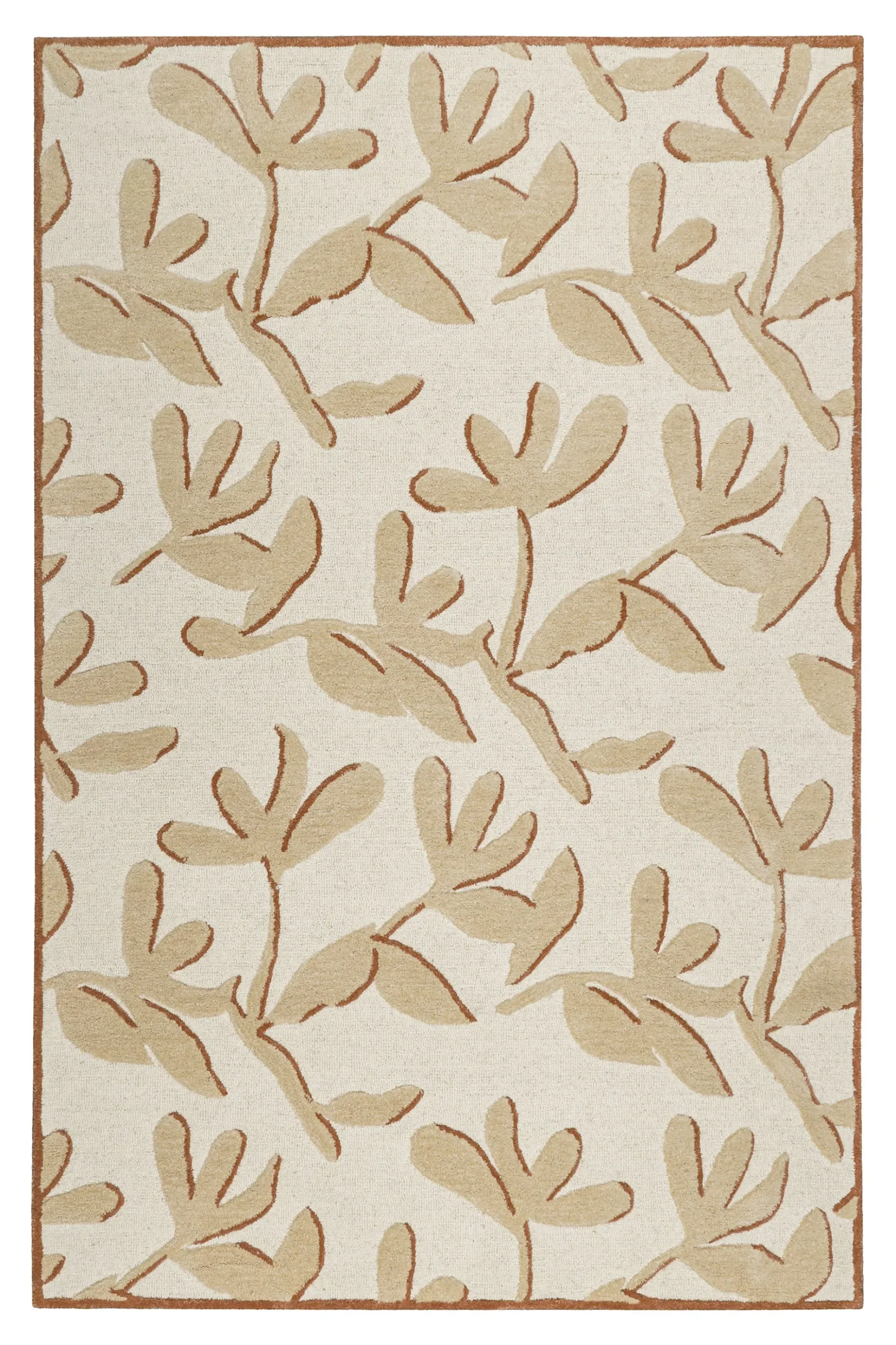 Kurzflor Teppich aus Schurwolle Beige Multi "Summers Peak" WECONhome
