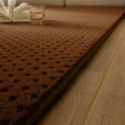 Kurzflor Teppich aus Schurwolle Braun "Castello THREE" WECONhome