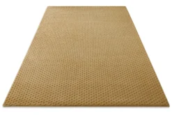 Kurzflor Teppich aus Schurwolle Karamell "Castello THREE" WECONhome