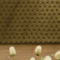 Kurzflor Teppich aus Schurwolle Blass Grün "Castello THREE" WECONhome