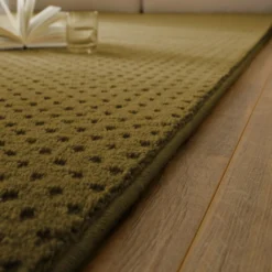 Kurzflor Teppich aus Schurwolle Blass Grün "Castello THREE" WECONhome