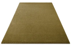 Kurzflor Teppich aus Schurwolle Blass Grün