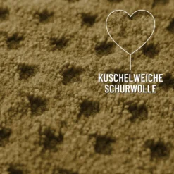 Kurzflor Teppich aus Schurwolle Blass Grün