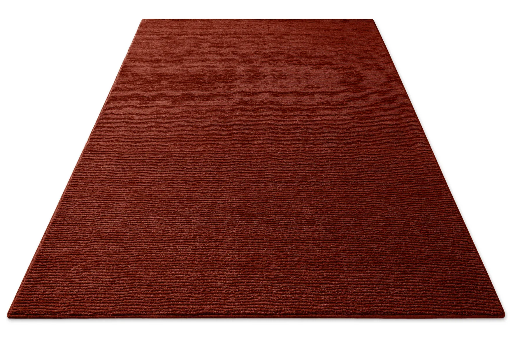 Kurzflor Teppich aus Schurwolle Purpur Rot "Castello ONE" WECONhome
