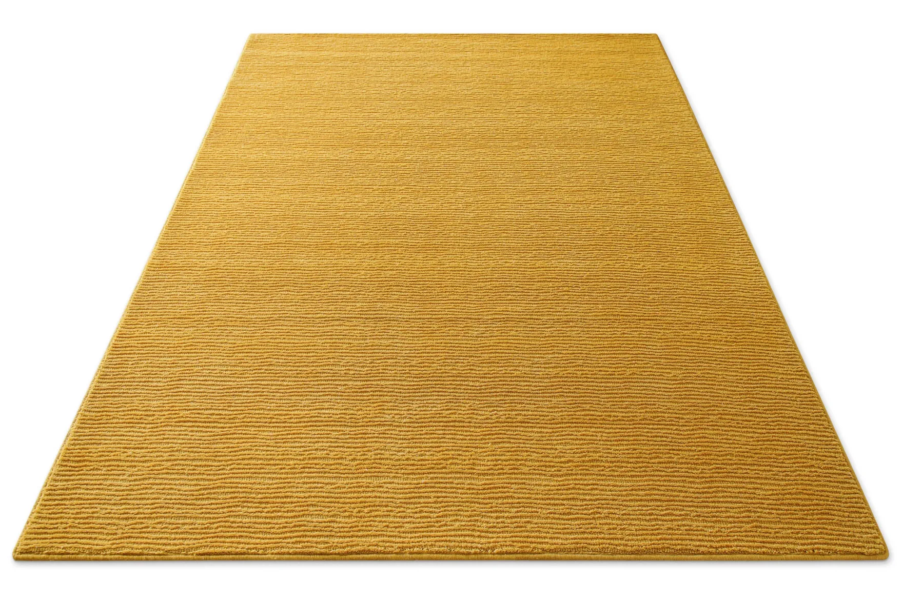 Kurzflor Teppich aus Schurwolle Gelb "Castello ONE" WECONhome
