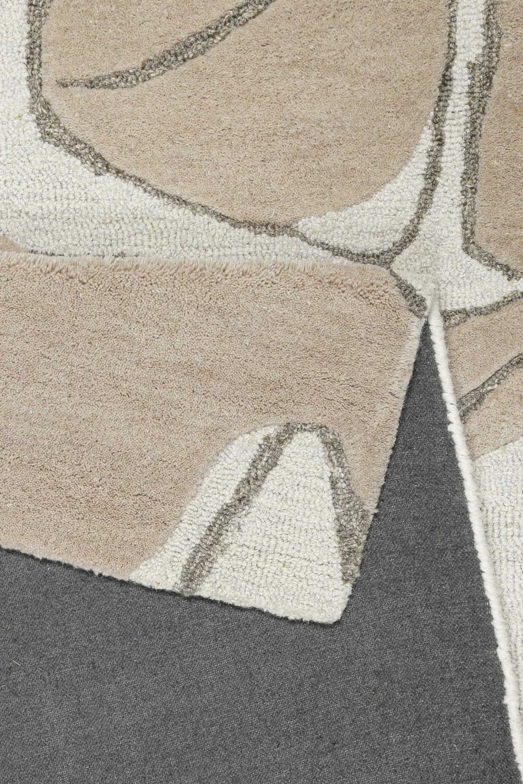 Kurzflorteppich Beige aus Schurwolle "Tunia" WECONhome