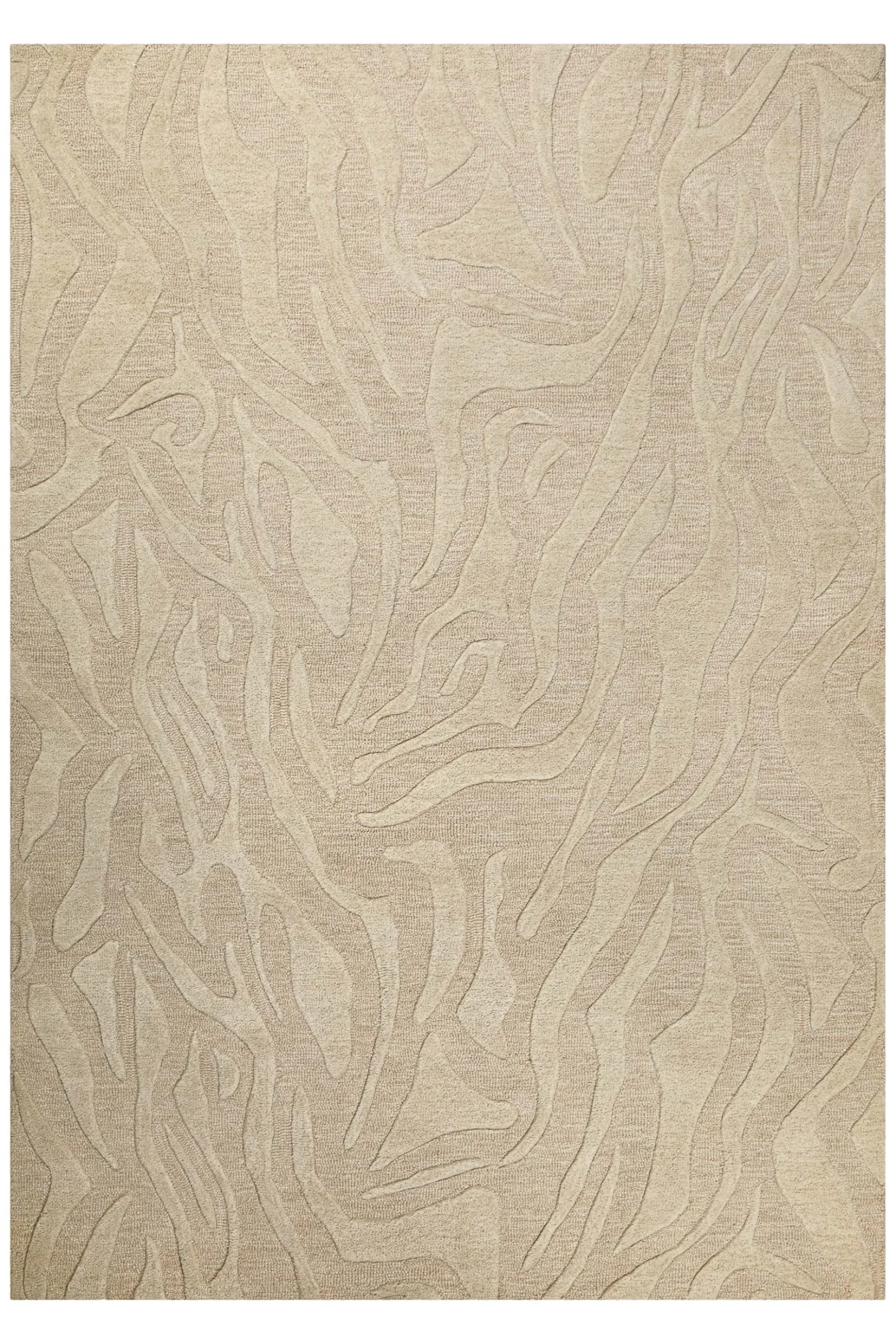Kurzflorteppich Beige aus Schurwolle "Lior" WECONhome