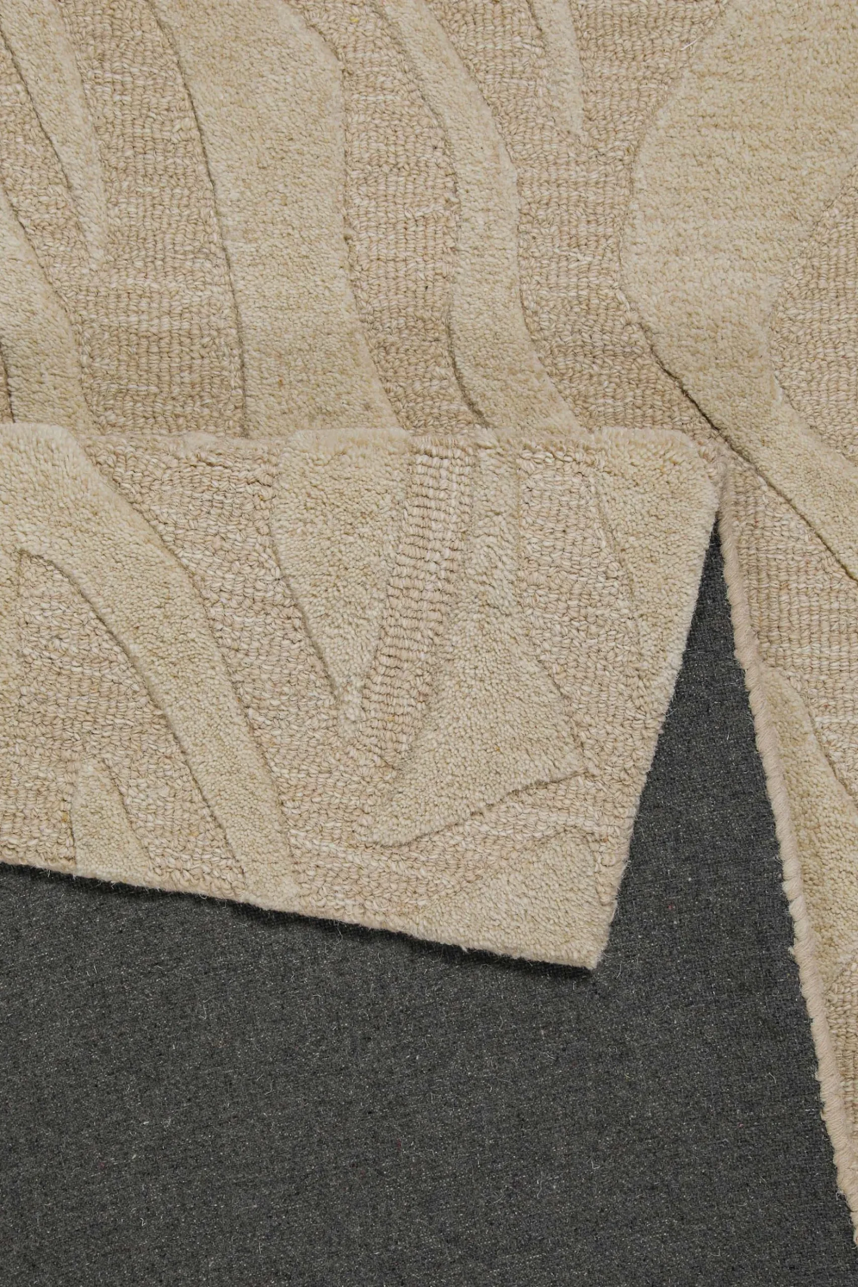 Kurzflorteppich Beige aus Schurwolle "Lior" WECONhome