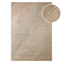 Kurzflorteppich Beige aus Viskose & Schurwolle "Skai" WECONhome
