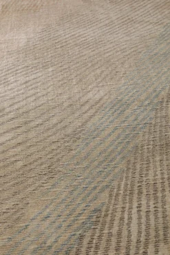 Kurzflorteppich Beige aus Viskose & Schurwolle