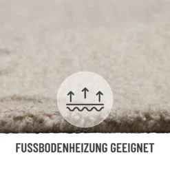 Kurzflorteppich Beige Multi aus Schurwolle "Sally" WECONhome