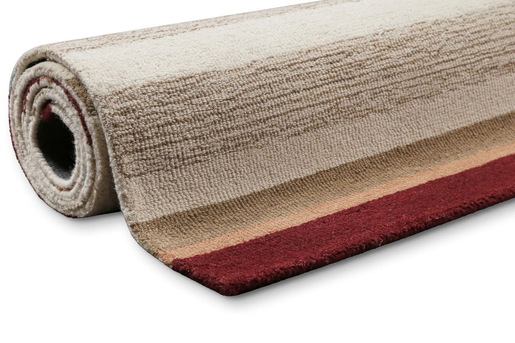 Kurzflorteppich Beige Multi aus Schurwolle "Sally" WECONhome
