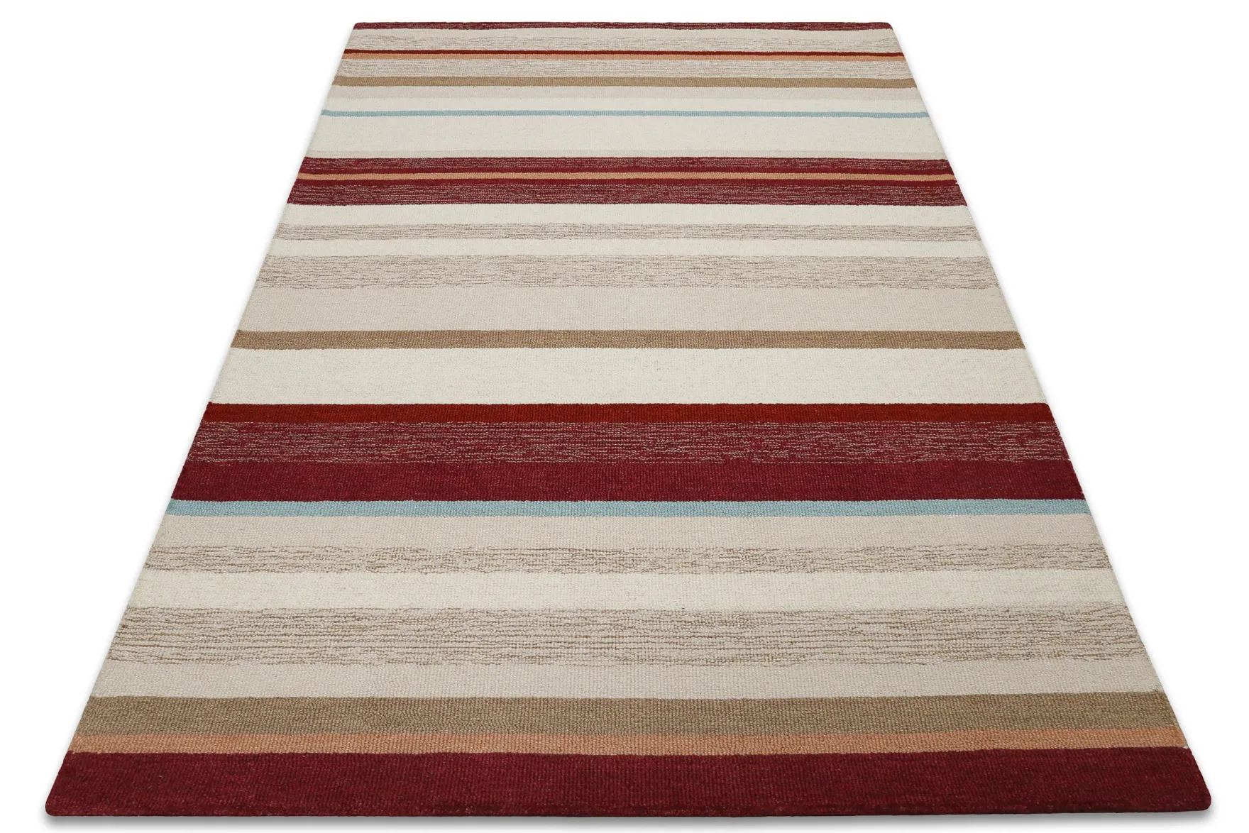 Kurzflorteppich Beige Multi aus Schurwolle "Sally" WECONhome