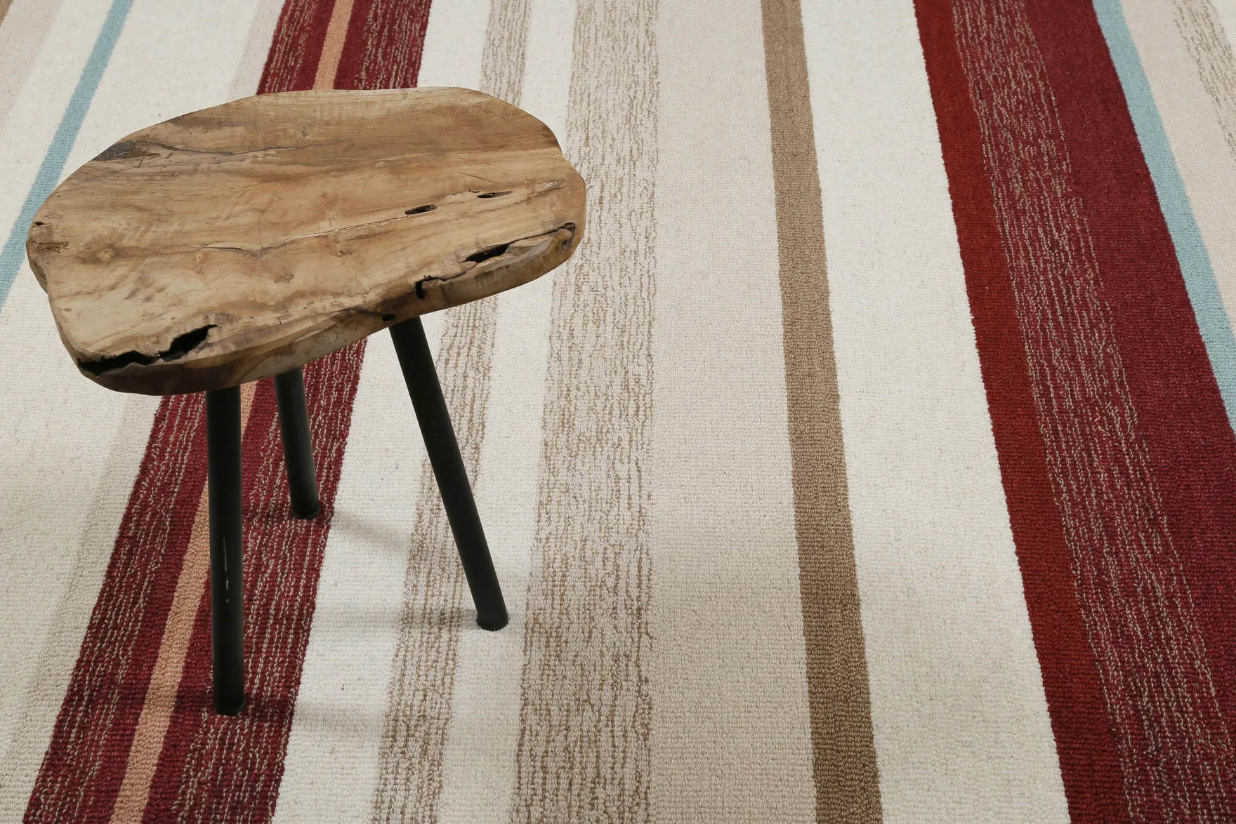 Kurzflorteppich Beige Multi aus Schurwolle "Sally" WECONhome