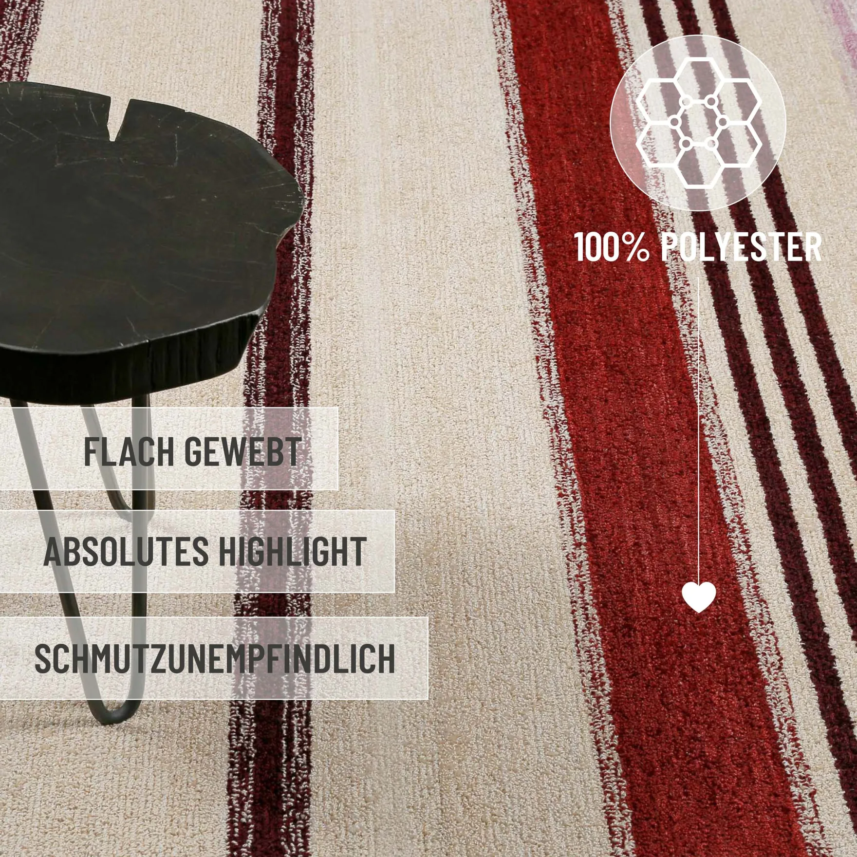 Kurzflorteppich Beige Multi "Petrol" WECONhome
