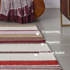 Kurzflorteppich Beige Multi