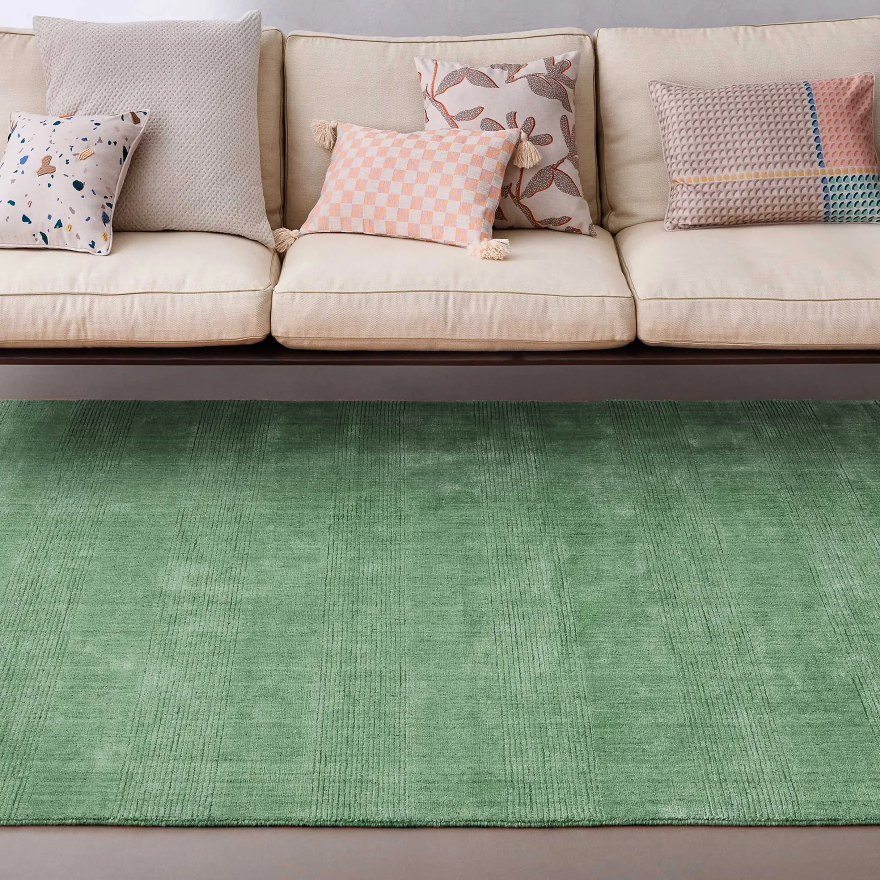 Kurzflor Teppich Blass Grün "Seattle" WECONhome