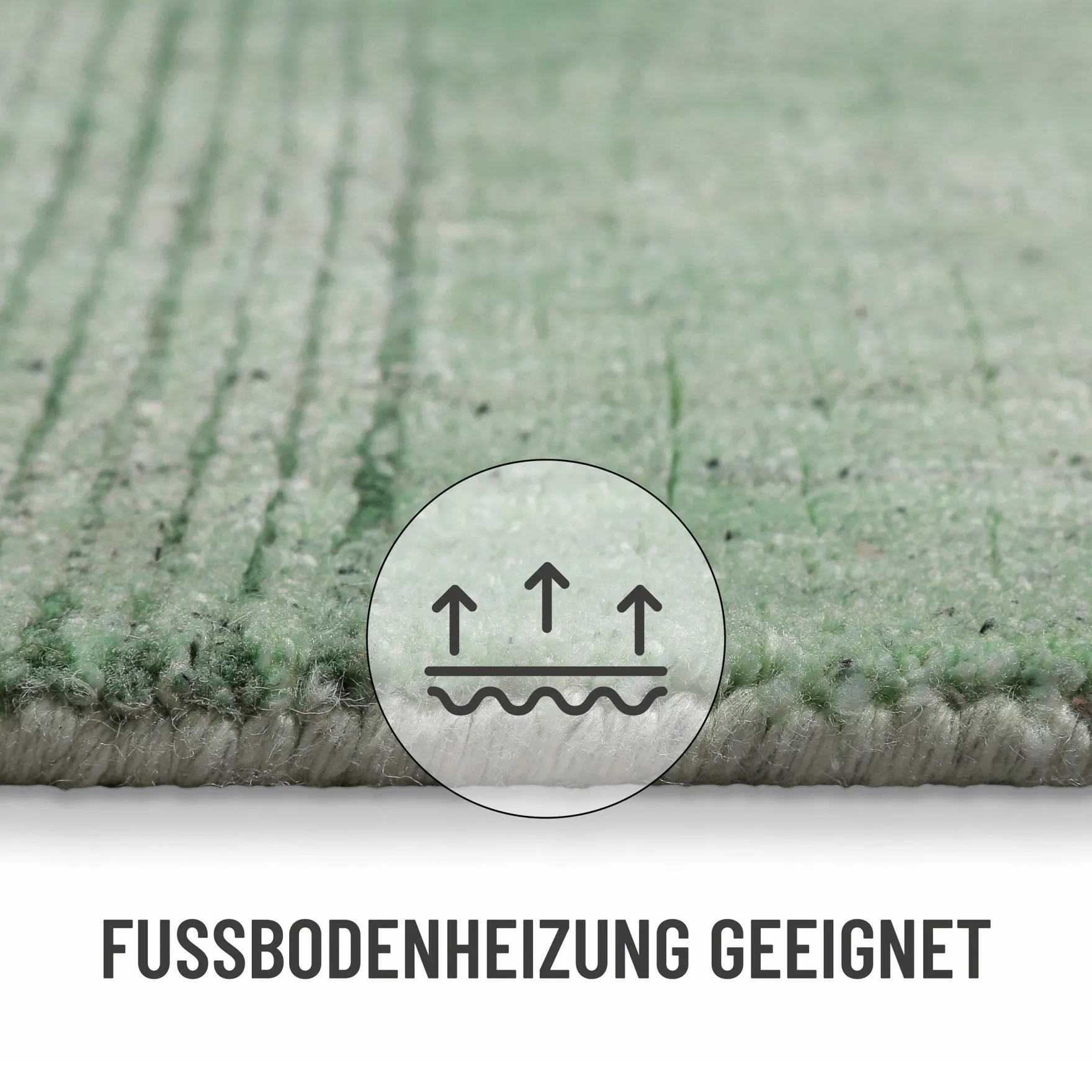 Kurzflor Teppich Blass Grün "Seattle" WECONhome