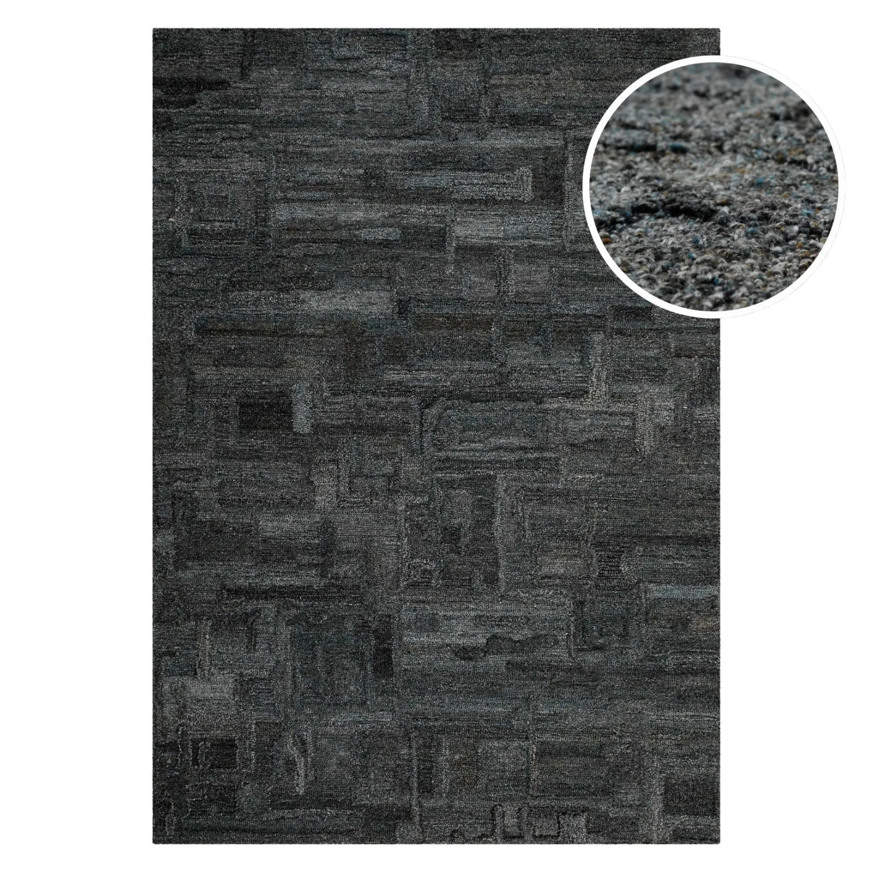 Kurzflor Teppich Blau Grau "Hamptons FORTYTWO" WECONhome