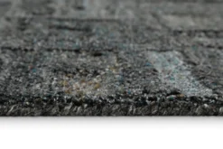 Kurzflor Teppich Blau Grau