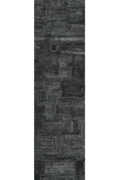 Kurzflor Teppich Blau Grau