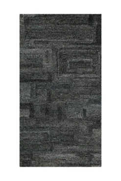Kurzflor Teppich Blau Grau