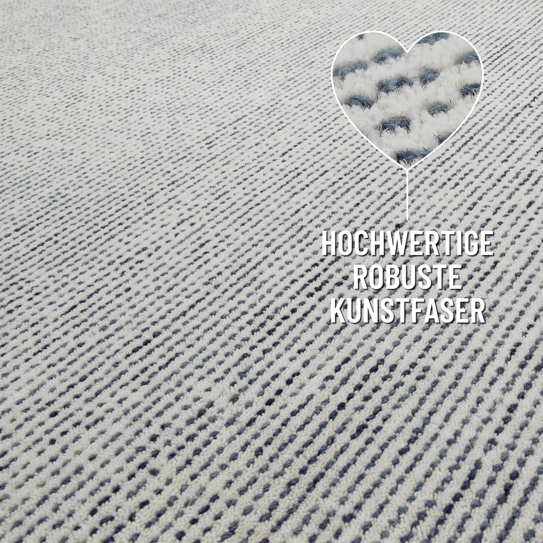 Kurzflor Teppich Blau "Hamptons THIRTYTWO" WECONhome
