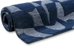 Kurzflorteppich Blau meliert aus Schurwolle "Ocean State" WECONhome