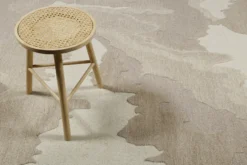 Kurzflorteppich Braun Multi aus Schurwolle