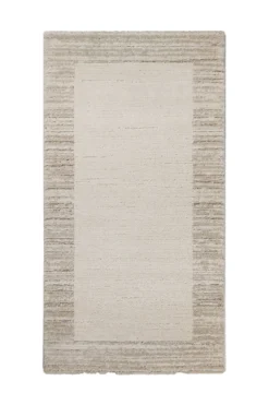 Kurzflor Teppich Creme Beige 