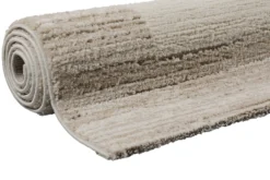 Kurzflor Teppich Creme Beige 