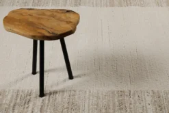 Kurzflor Teppich Creme Beige 