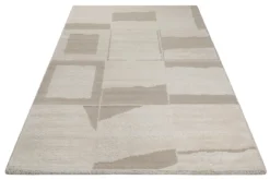 Kurzflor Teppich Creme Beige