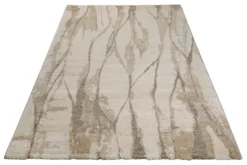 Kurzflor Teppich Creme Beige 