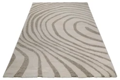 Kurzflor Teppich Creme Beige
