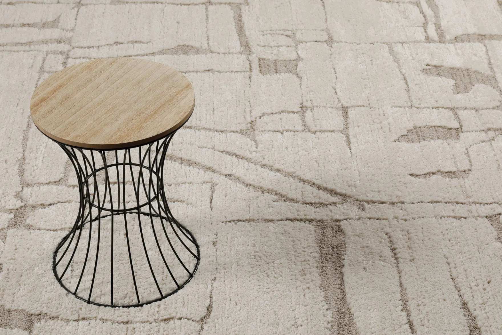 Kurzflor Teppich Creme Beige "Nils" WECONhome