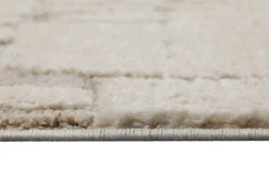 Kurzflor Teppich Creme Beige