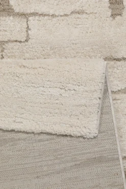 Kurzflor Teppich Creme Beige